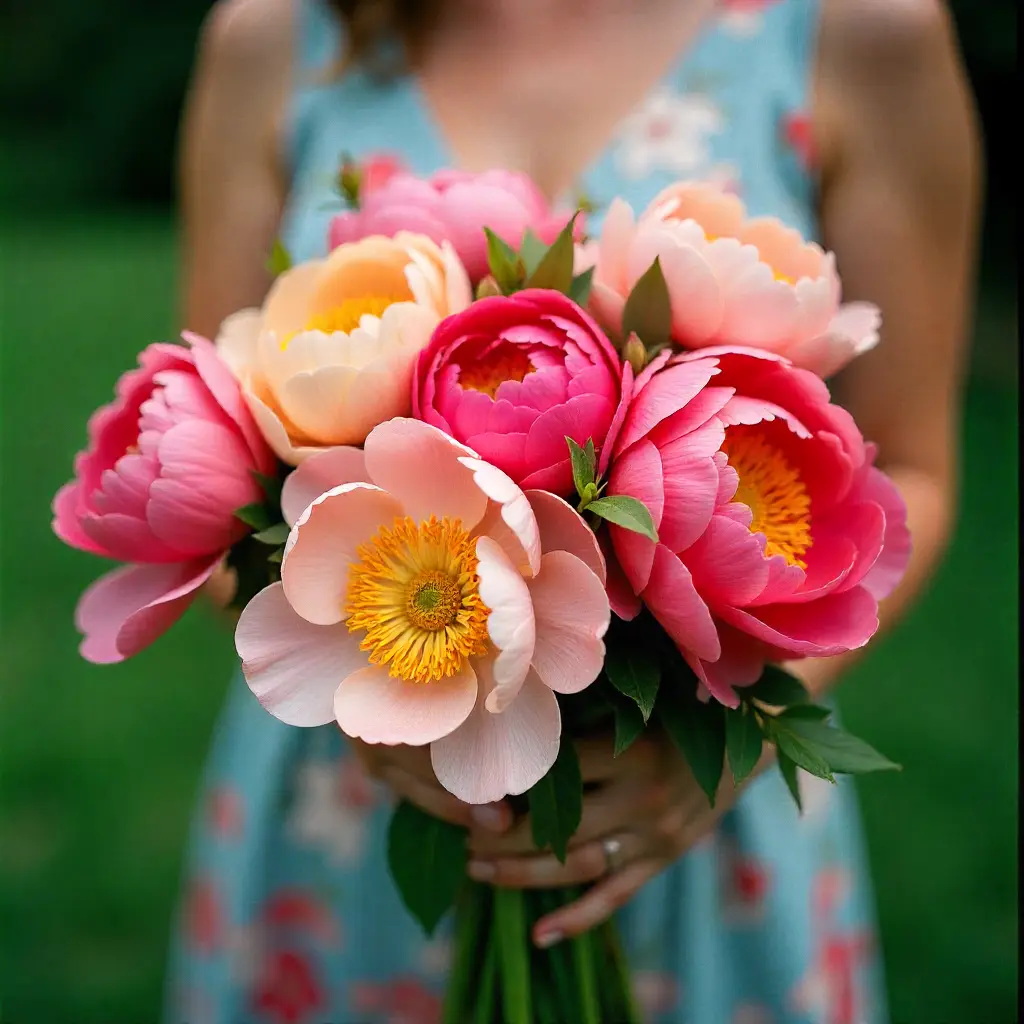 Colorful garden style bouquet